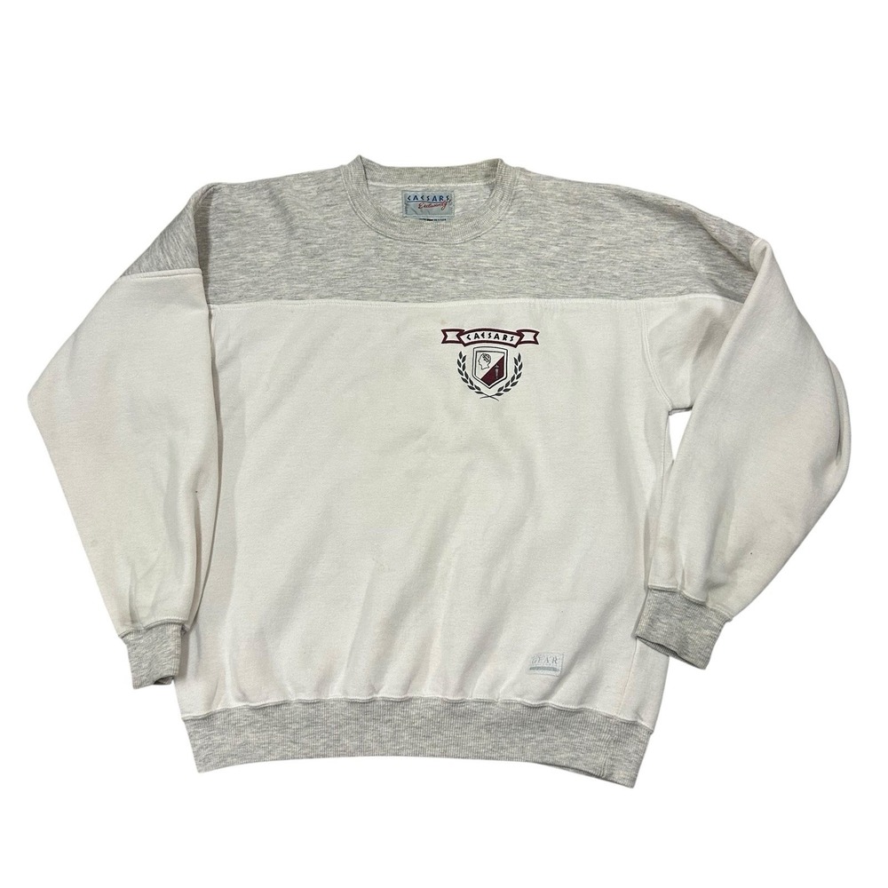 Vintage‎ Caesars Palace Sweatshirt Mens Large Crewneck Colorblock 90s VTG